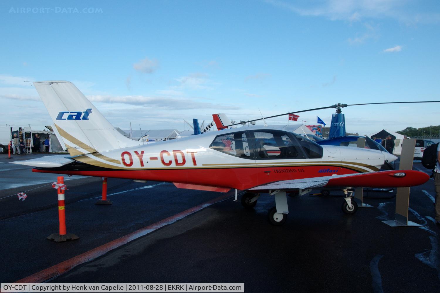 OY-CDT, 2001 Socata TB-20 Trinidad C/N 2089, Trinidad used by Copenhagen Air Taxi (CAT) at Roskilde airport.