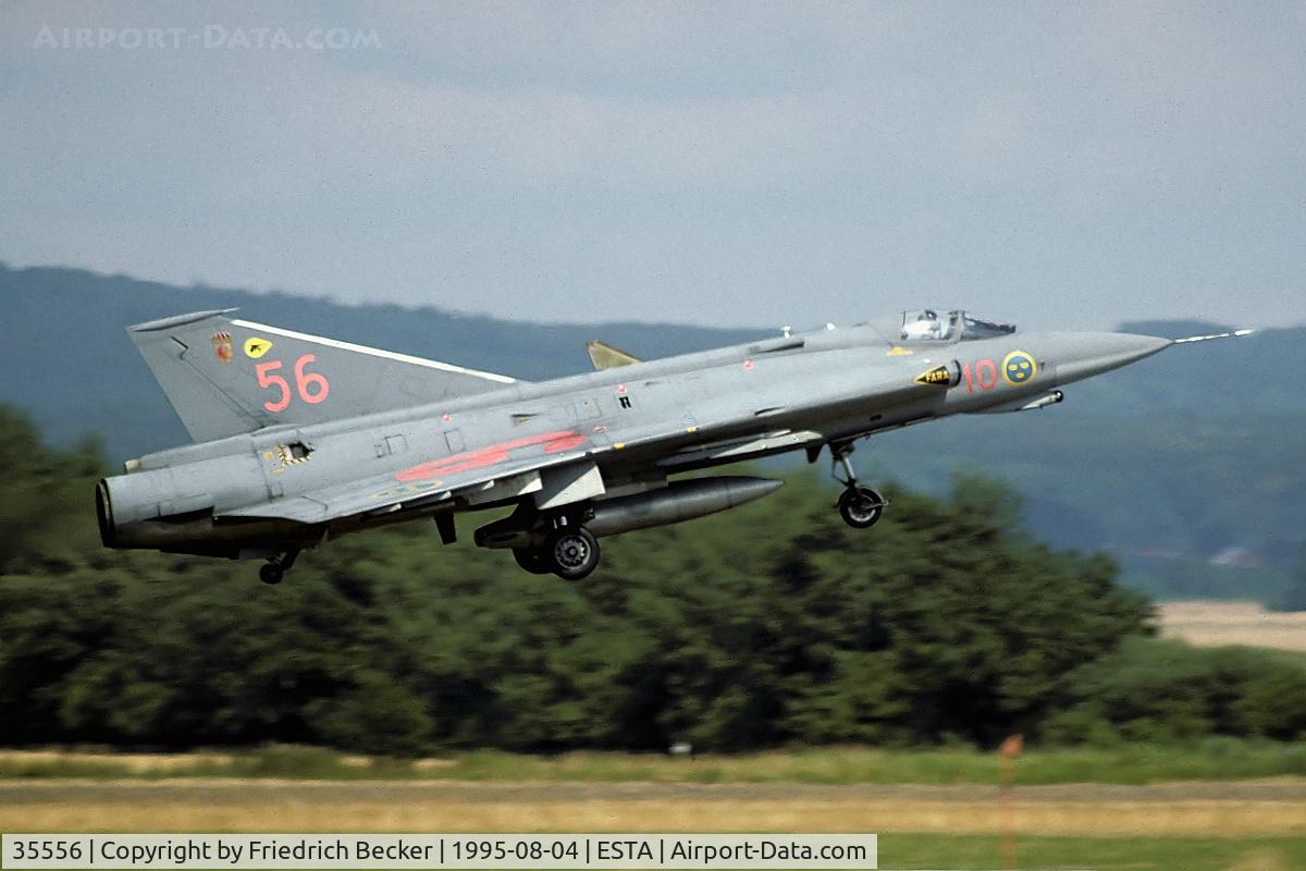 35556, 1969 Saab J-35J Draken C/N 35-556, on final