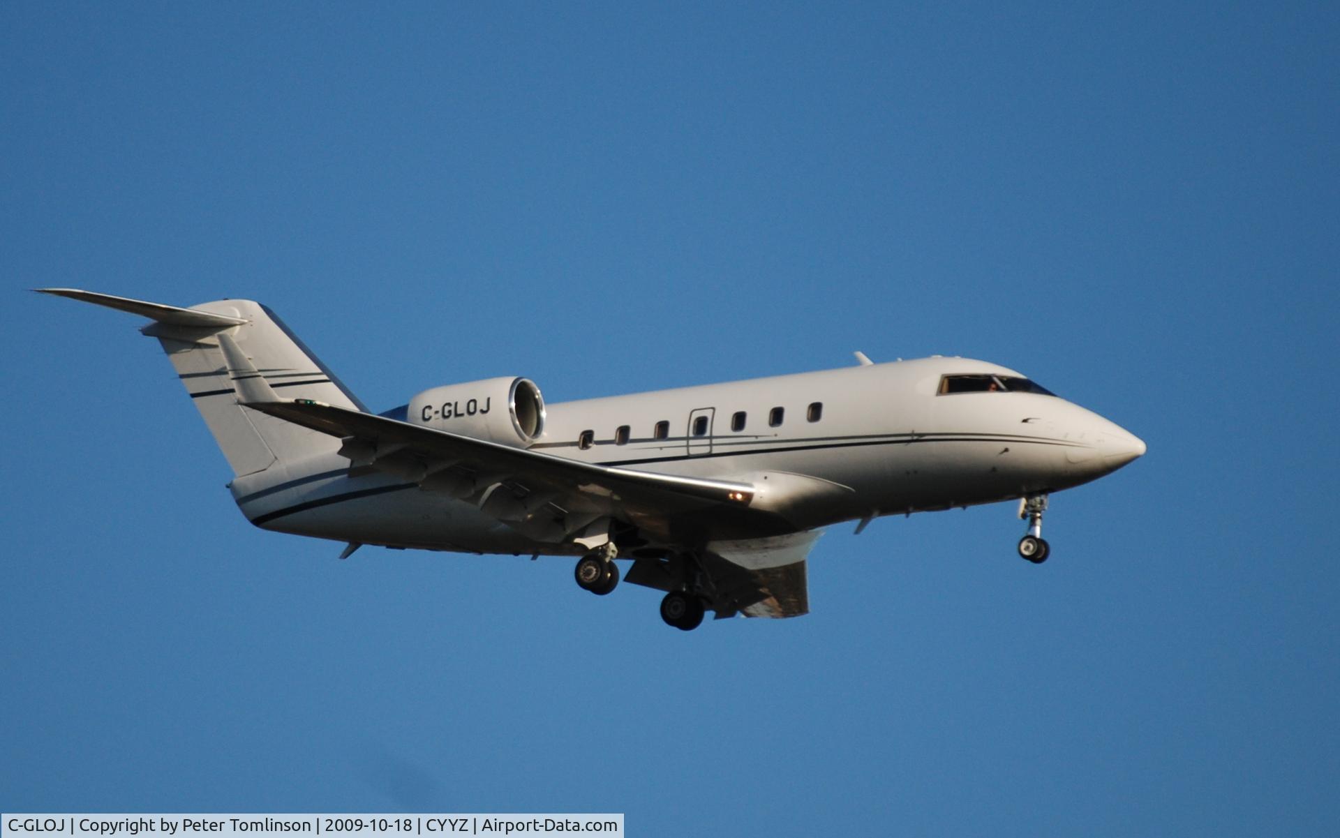 C-GLOJ, 1984 Canadair Challenger 601 (CL-600-2A12) C/N 3034, Landing on 24R , on a sunny October day.