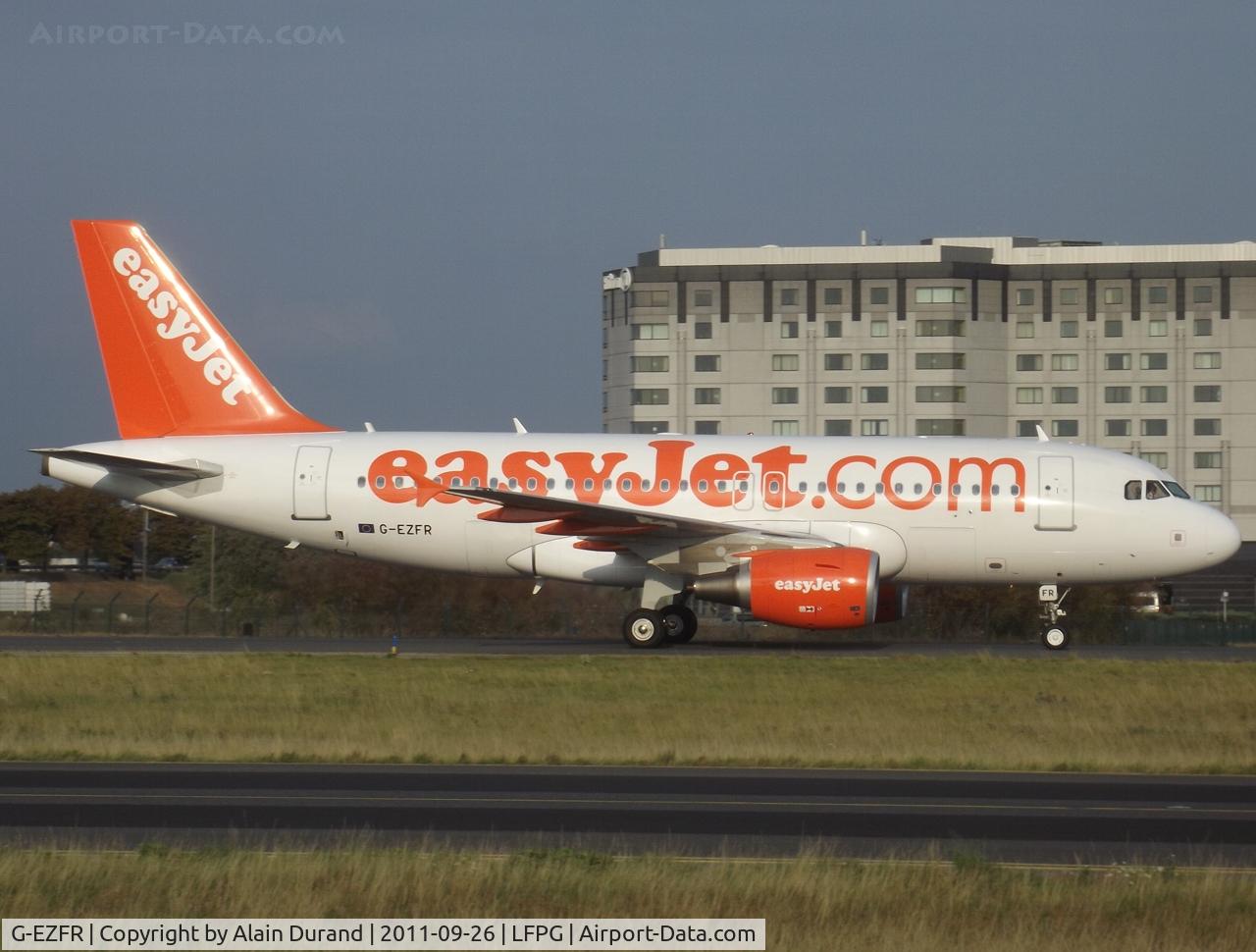 G-EZFR, 2009 Airbus A319-111 C/N 4125, ferried XFW-BFS on delivery flight 2009-12-03.