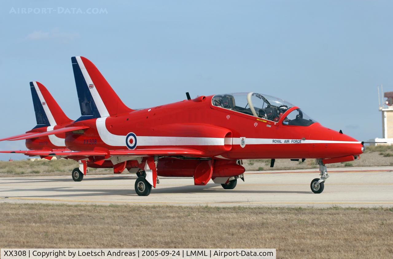 XX308, 1980 Hawker Siddeley Hawk T.1 C/N 143/312133, Red Arrows