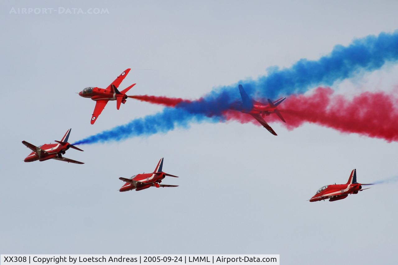 XX308, 1980 Hawker Siddeley Hawk T.1 C/N 143/312133, Red Arrows