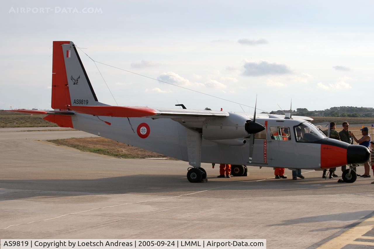 AS9819, 1982 Pilatus Britten-Norman BN-2B-26 Islander C/N 2156, Malta Air Force