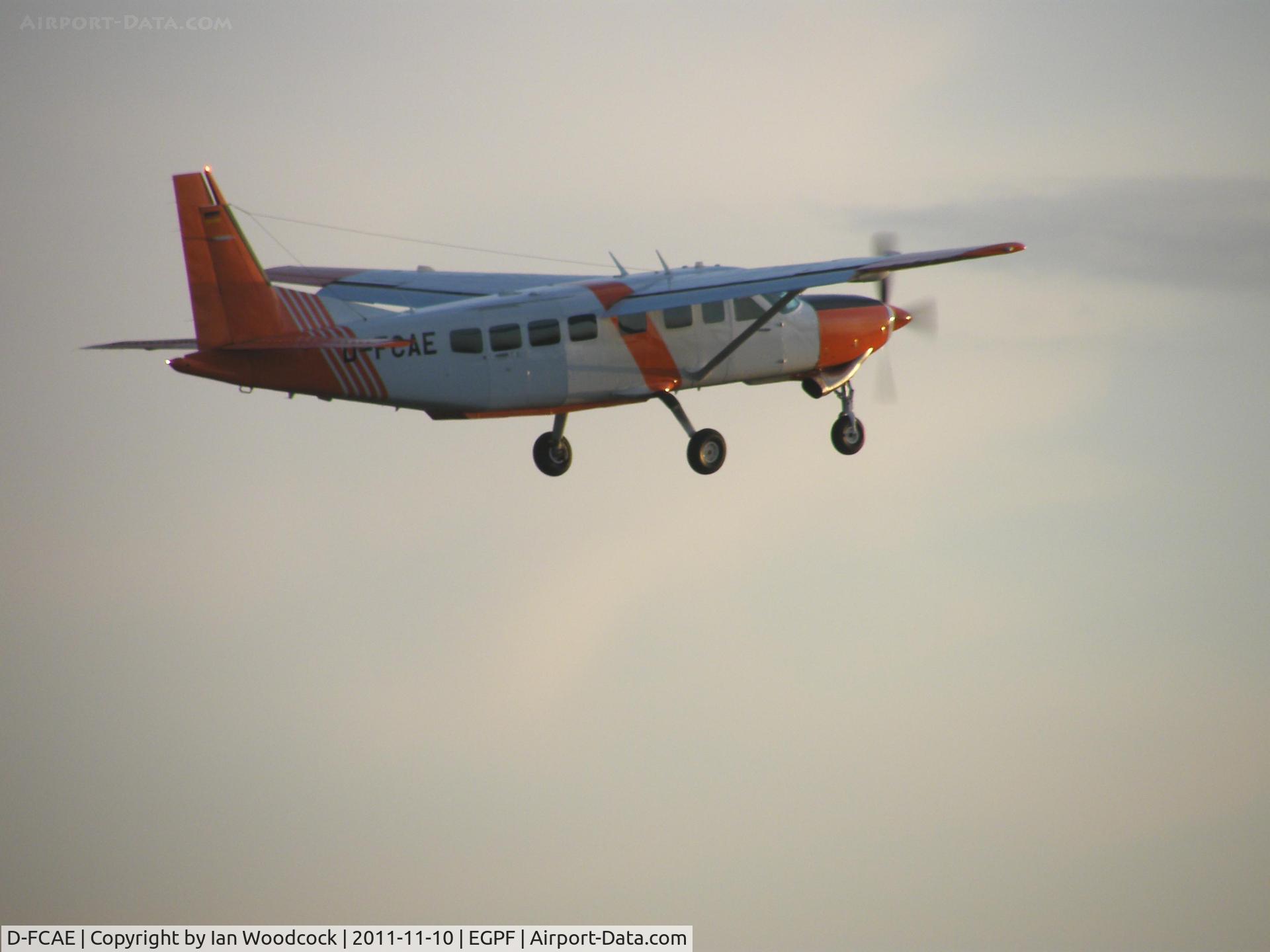 D-FCAE, 2007 Cessna 208B Grand Caravan C/N 208B1296, D-FCAE Cessna 208 departing runway 23 at Glasgow