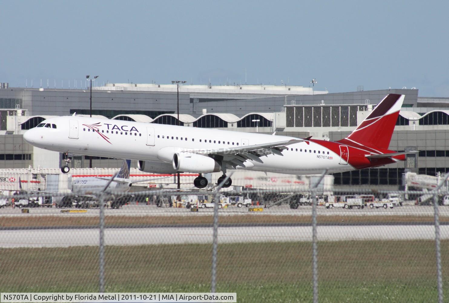 N570TA, Airbus A321-231 C/N 3869, Taca A321