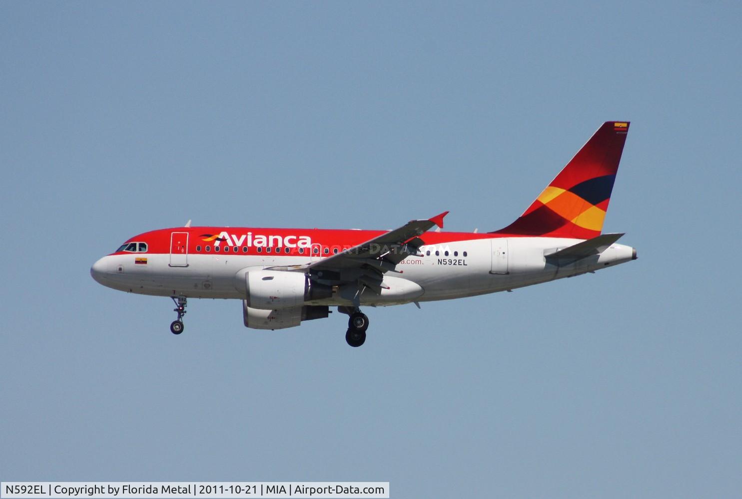 N592EL, 2004 Airbus A318-111 C/N 2358, Avianca A318