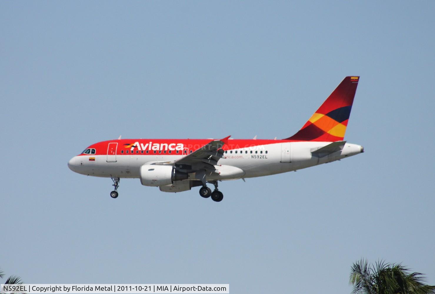 N592EL, 2004 Airbus A318-111 C/N 2358, Avianca A318