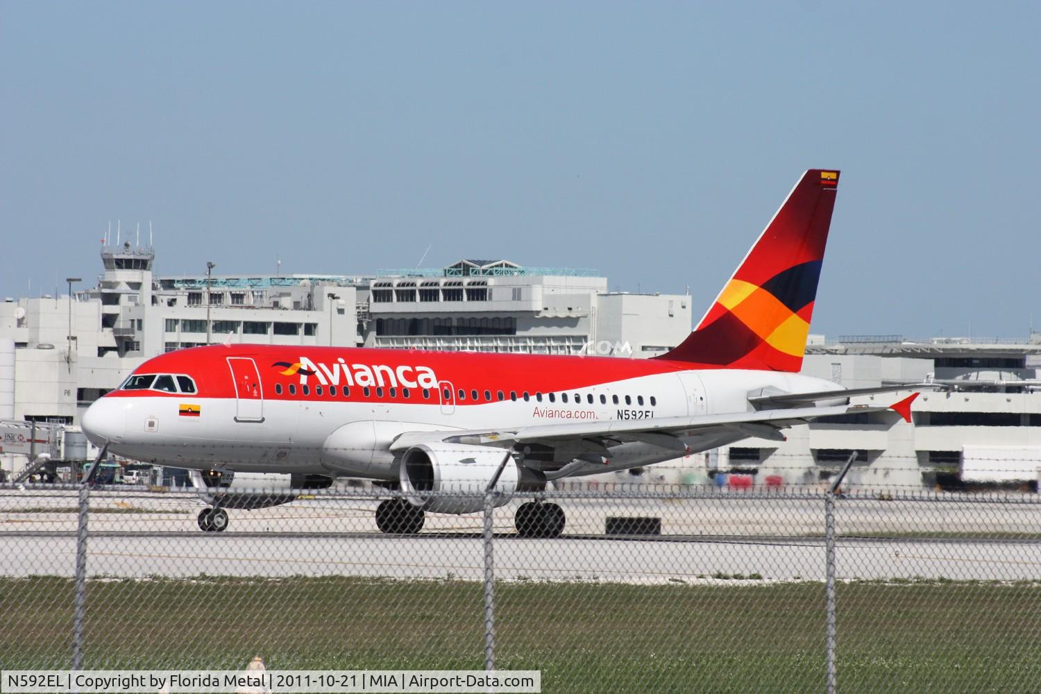 N592EL, 2004 Airbus A318-111 C/N 2358, Avianca A318