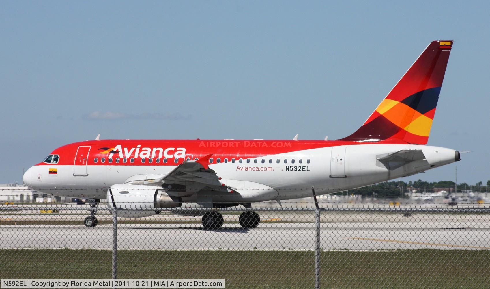 N592EL, 2004 Airbus A318-111 C/N 2358, Avianca A318