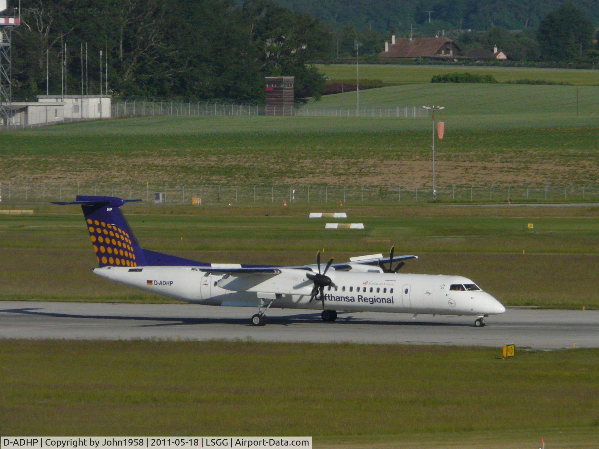 D-ADHP, 1998 De Havilland Canada DHC-8-402 Dash 8 C/N 4003, Just landed