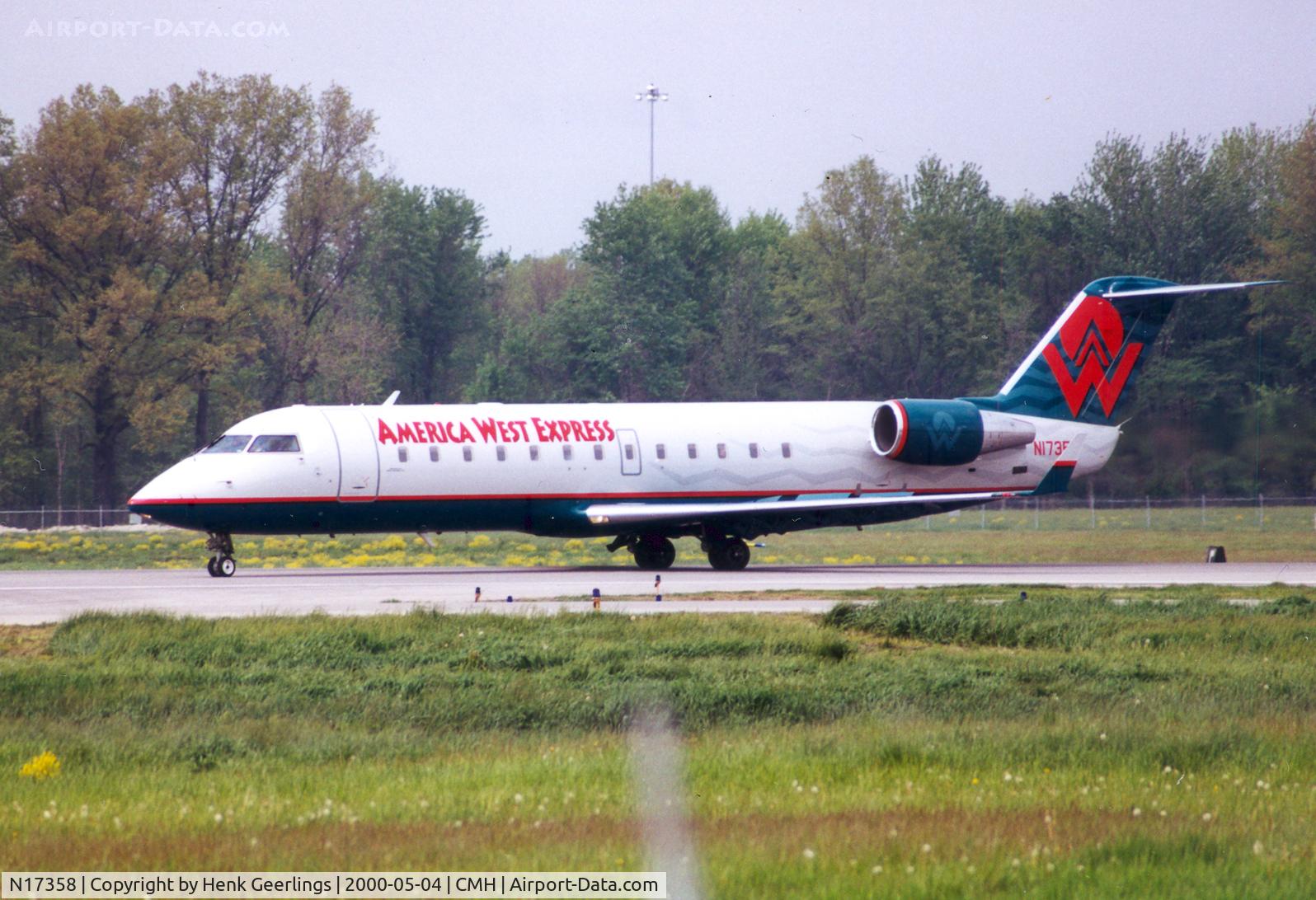 N17358, Bombardier CRJ-200LR (CL-600-2B19) C/N 7358, America West Express
