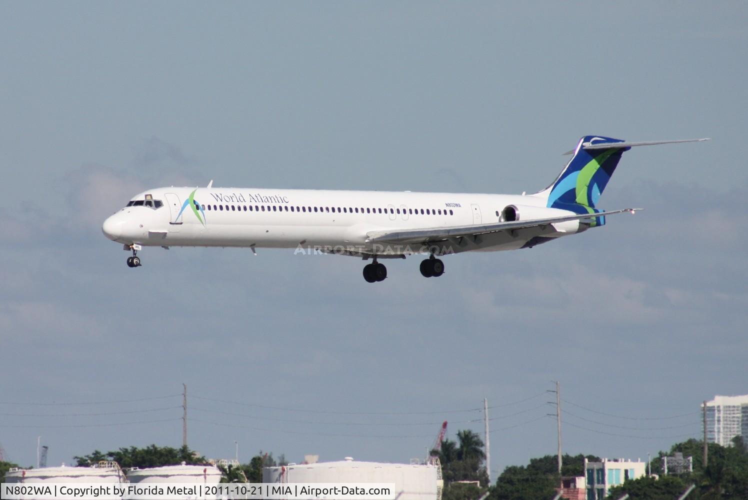 N802WA, 1990 McDonnell Douglas MD-83 (DC-9-83) C/N 53052, World Atlantic MD-83