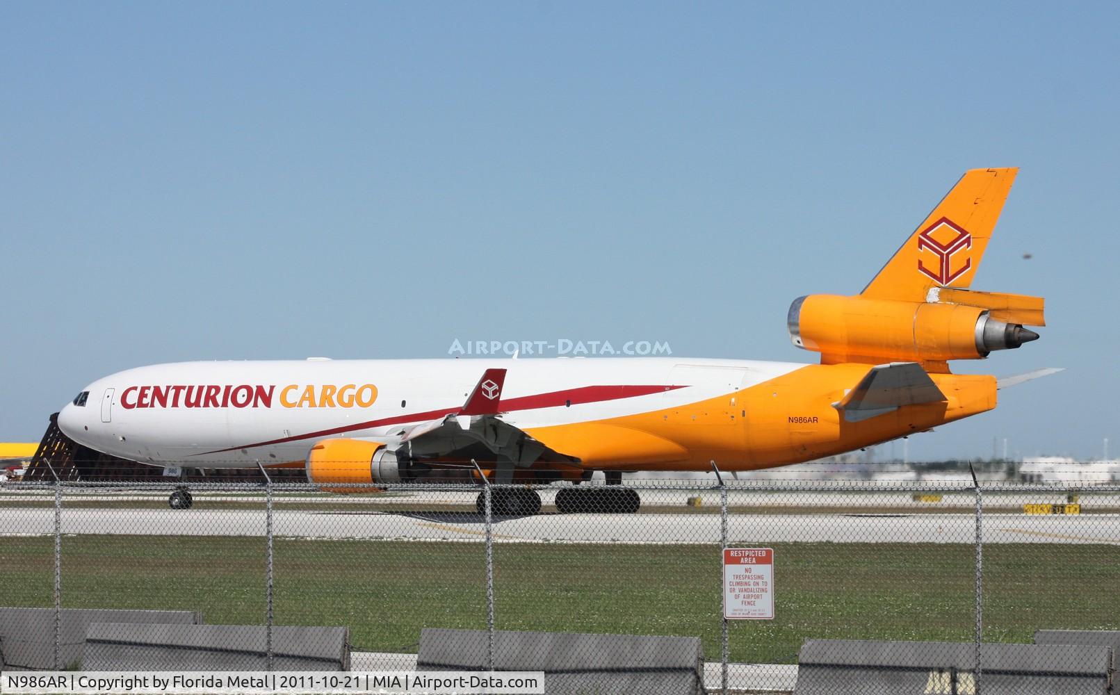 N986AR, 1991 McDonnell Douglas MD-11F C/N 48426, Centurion MD11