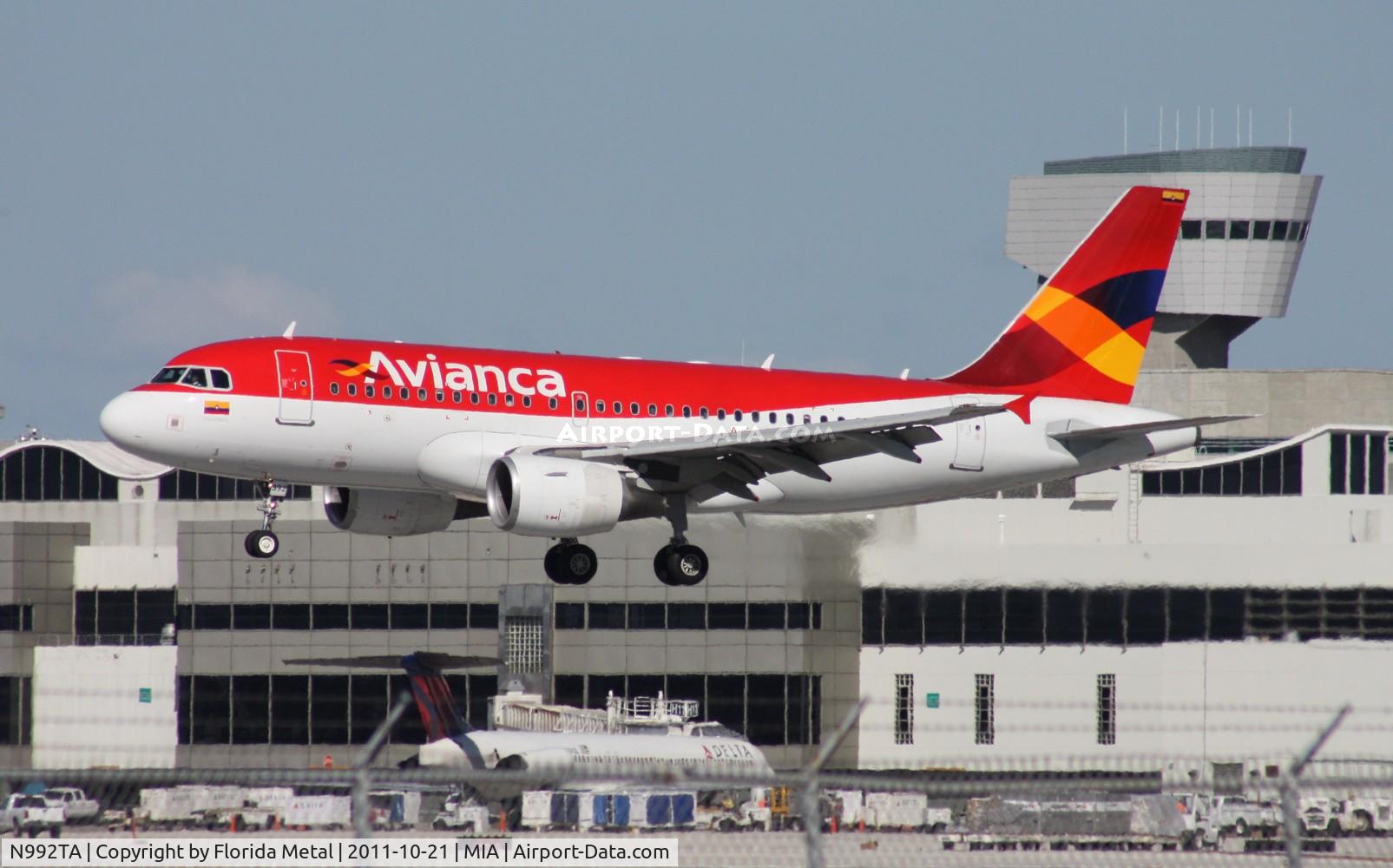 N992TA, 2003 Airbus A319-112 C/N 2066, Avianca A319