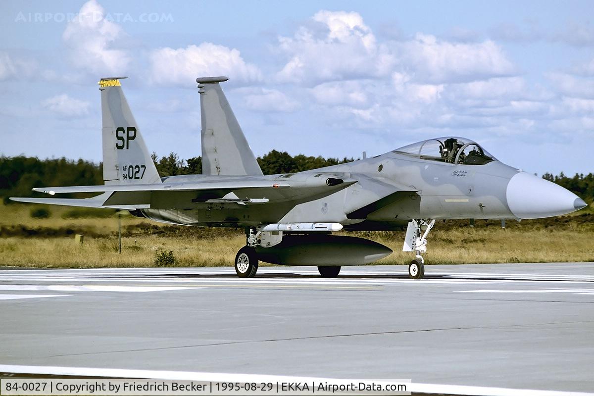 84-0027, 1984 McDonnell Douglas F-15C Eagle C/N 0938/C330, ready for departure