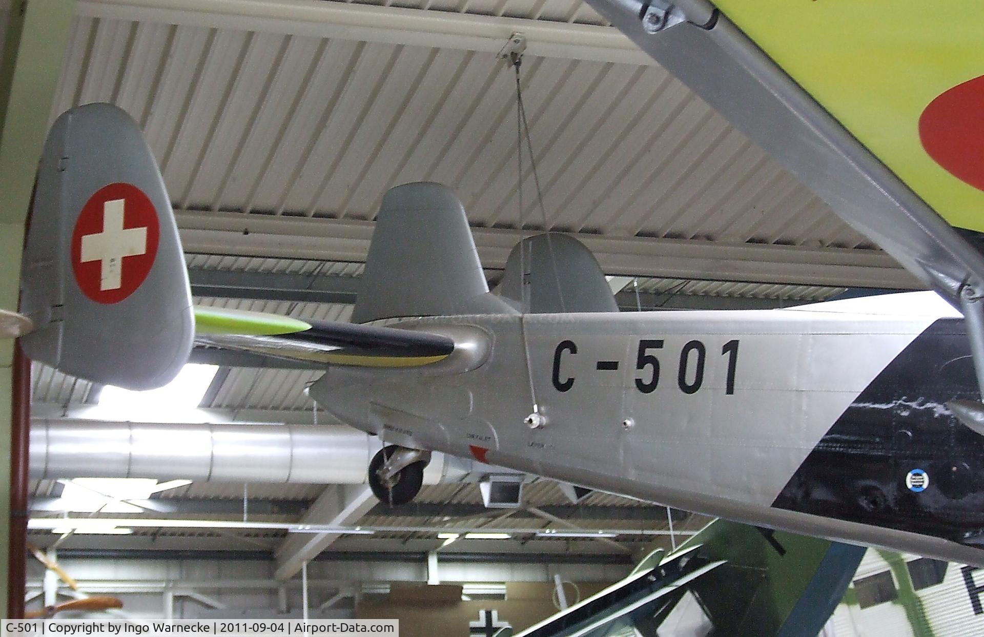 C-501, EKW C-3605 C/N 281, Eidgenössisches Flugzeugwerk (F+W) Emmen C-3605 Schlepp at the Auto & Technik Museum, Sinsheim