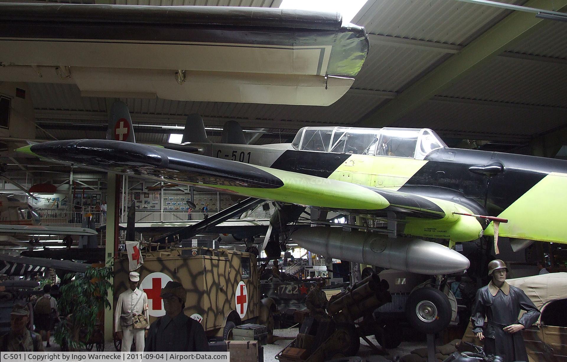 C-501, EKW C-3605 C/N 281, Eidgenössisches Flugzeugwerk (F+W) Emmen C-3605 Schlepp at the Auto & Technik Museum, Sinsheim