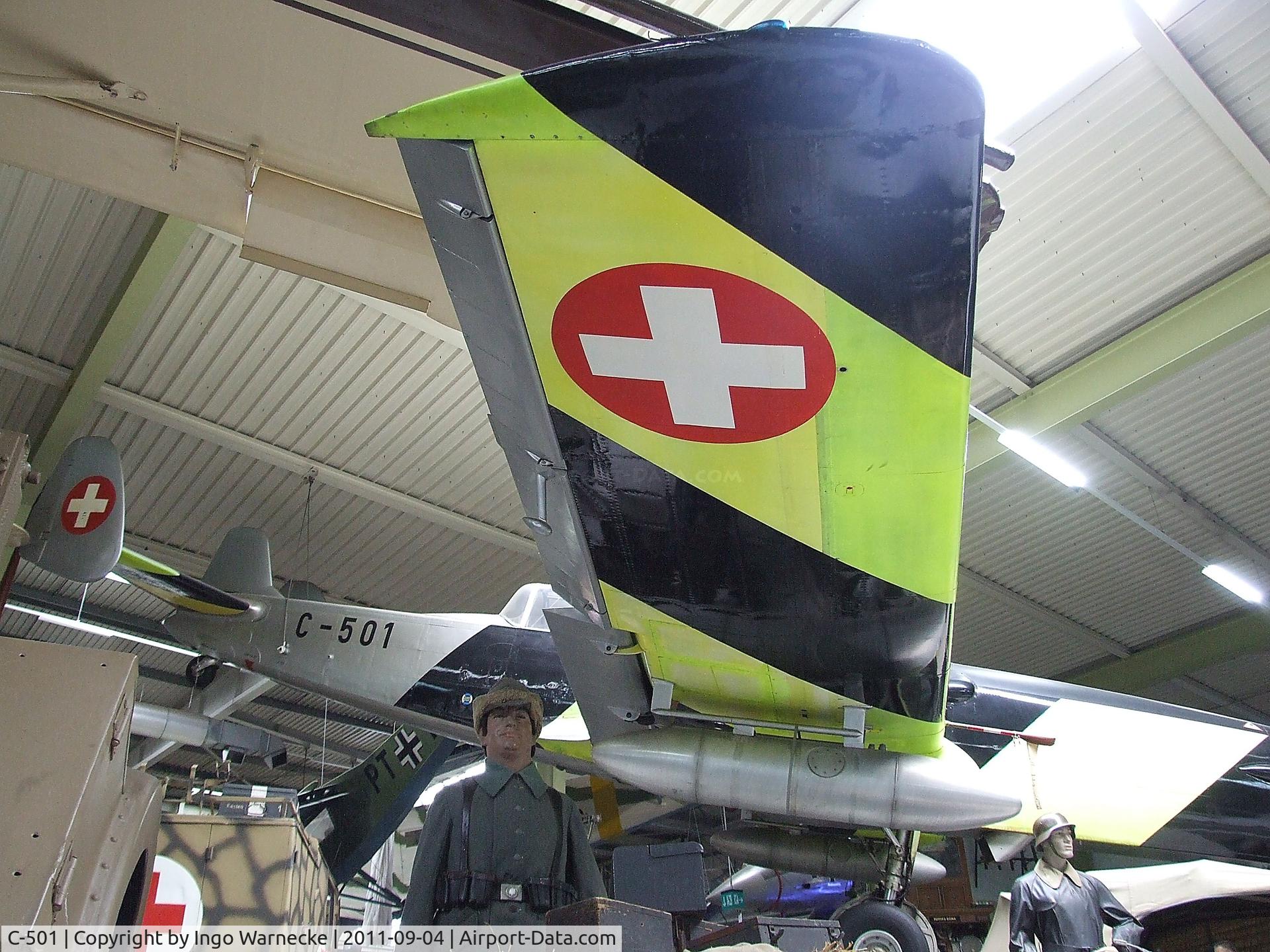 C-501, EKW C-3605 C/N 281, Eidgenössisches Flugzeugwerk (F+W) Emmen C-3605 Schlepp at the Auto & Technik Museum, Sinsheim
