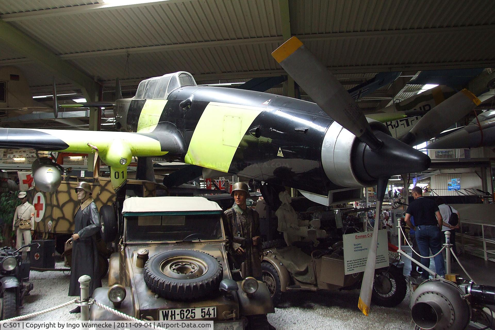 C-501, EKW C-3605 C/N 281, Eidgenössisches Flugzeugwerk (F+W) Emmen C-3605 Schlepp at the Auto & Technik Museum, Sinsheim