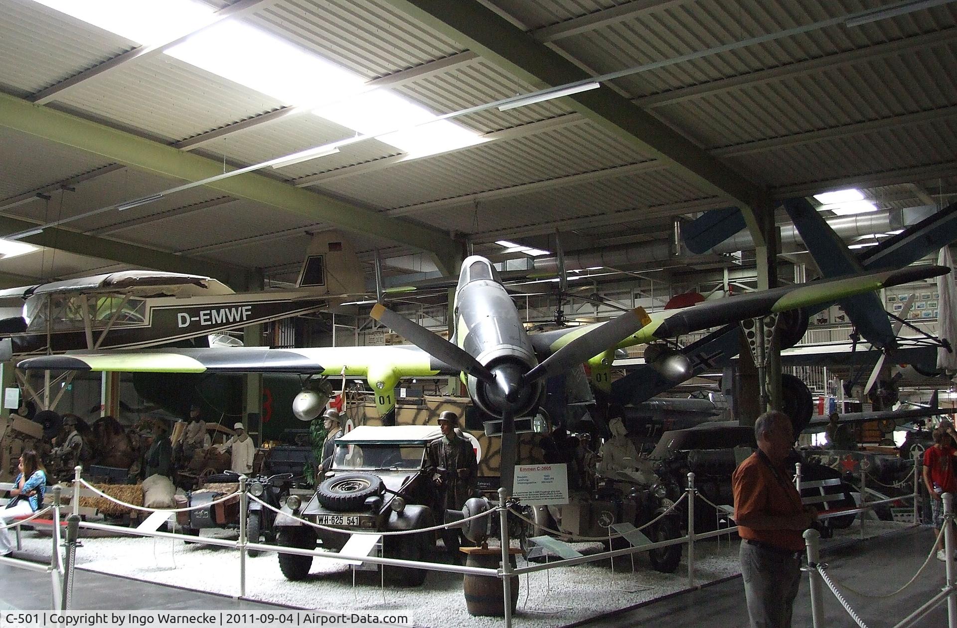 C-501, EKW C-3605 C/N 281, Eidgenössisches Flugzeugwerk (F+W) Emmen C-3605 Schlepp at the Auto & Technik Museum, Sinsheim