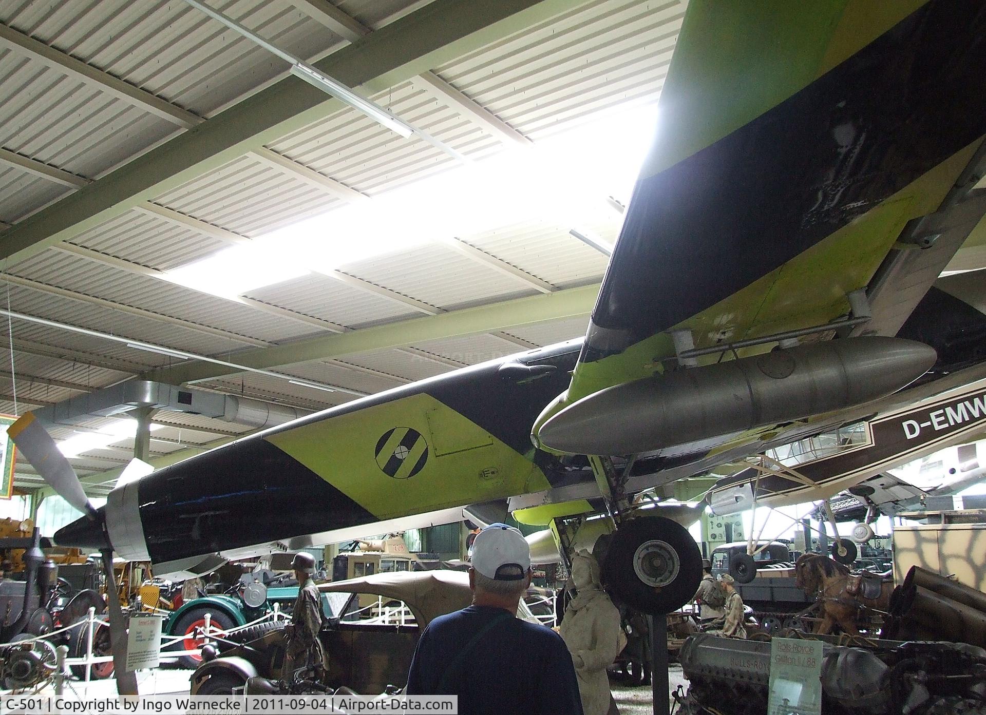 C-501, EKW C-3605 C/N 281, Eidgenössisches Flugzeugwerk (F+W) Emmen C-3605 Schlepp at the Auto & Technik Museum, Sinsheim