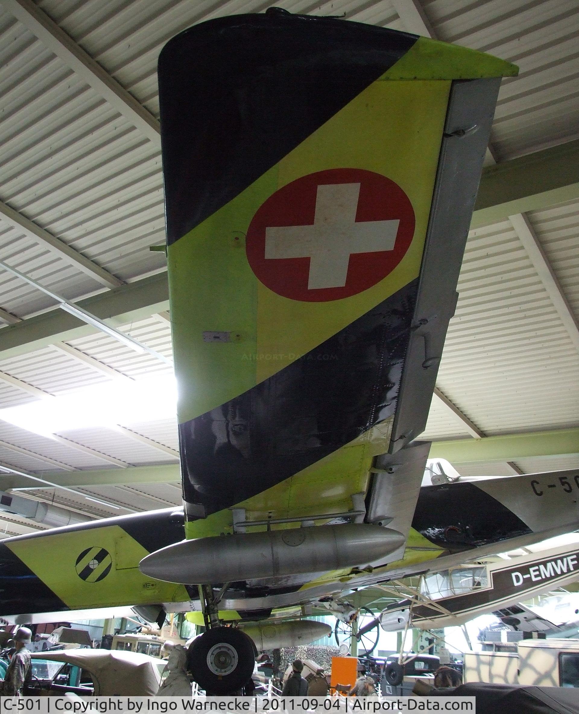 C-501, EKW C-3605 C/N 281, Eidgenössisches Flugzeugwerk (F+W) Emmen C-3605 Schlepp at the Auto & Technik Museum, Sinsheim