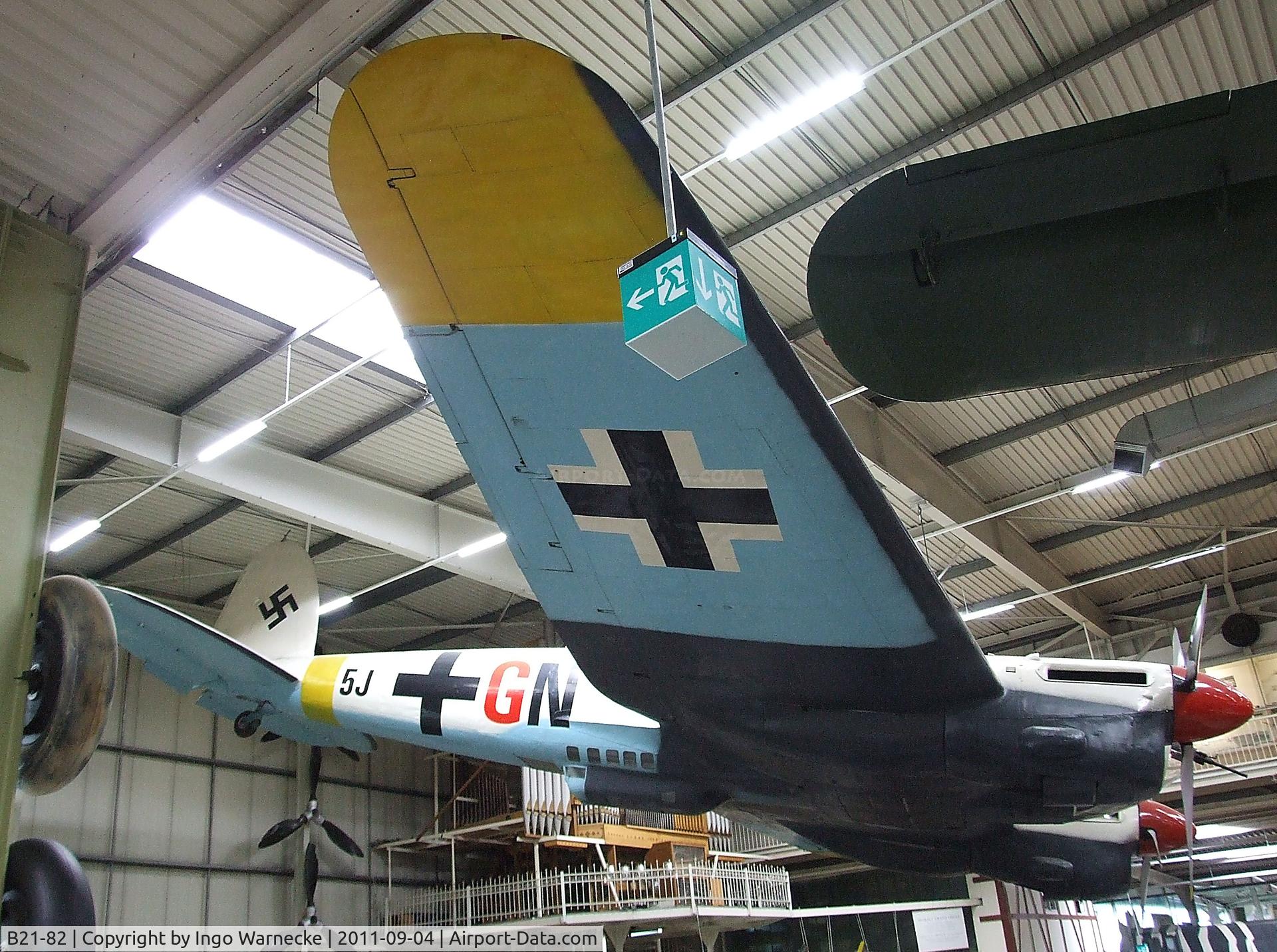 B21-82, CASA 2.111B C/N 005, CASA 2.111B (Heinkel He 111 with Rolls-Royce Merlins, painted to represent a Luftwaffe aircraft) at the Auto & Technik Museum, Sinsheim
