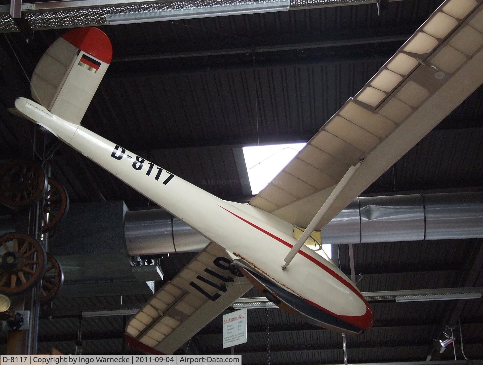 D-8117, Schleicher Ka-1 C/N Not found D-8117, Schleicher Ka-1 at the Auto & Technik Museum, Sinsheim