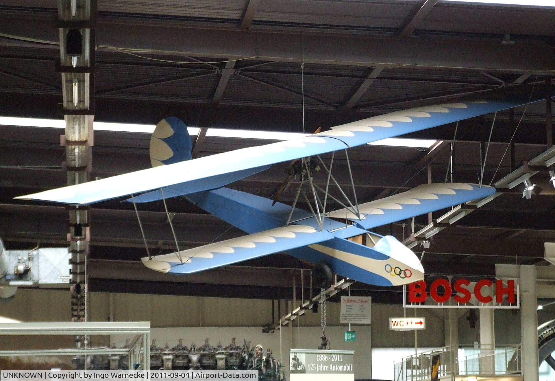 UNKNOWN, 1936 Hugo Hübner Mücke C/N 01, Dr. Hugo Hübner Mücke (even though it was never registered, it did fly!) at the Auto & Technik Museum, Sinsheim