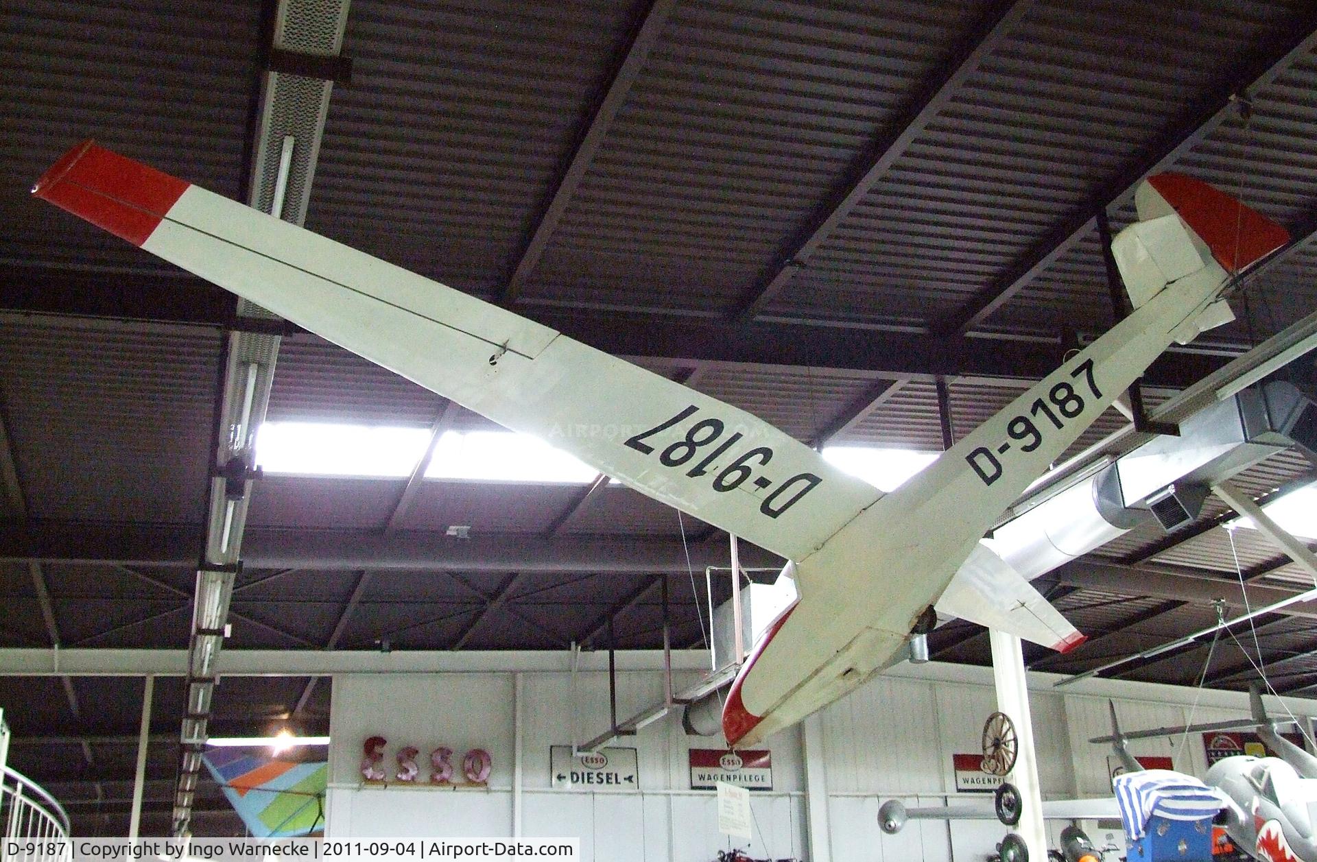 D-9187, Scheibe L-Spatz 55 C/N 565, Scheibe L-Spatz 55 at the Auto & Technik Museum, Sinsheim
