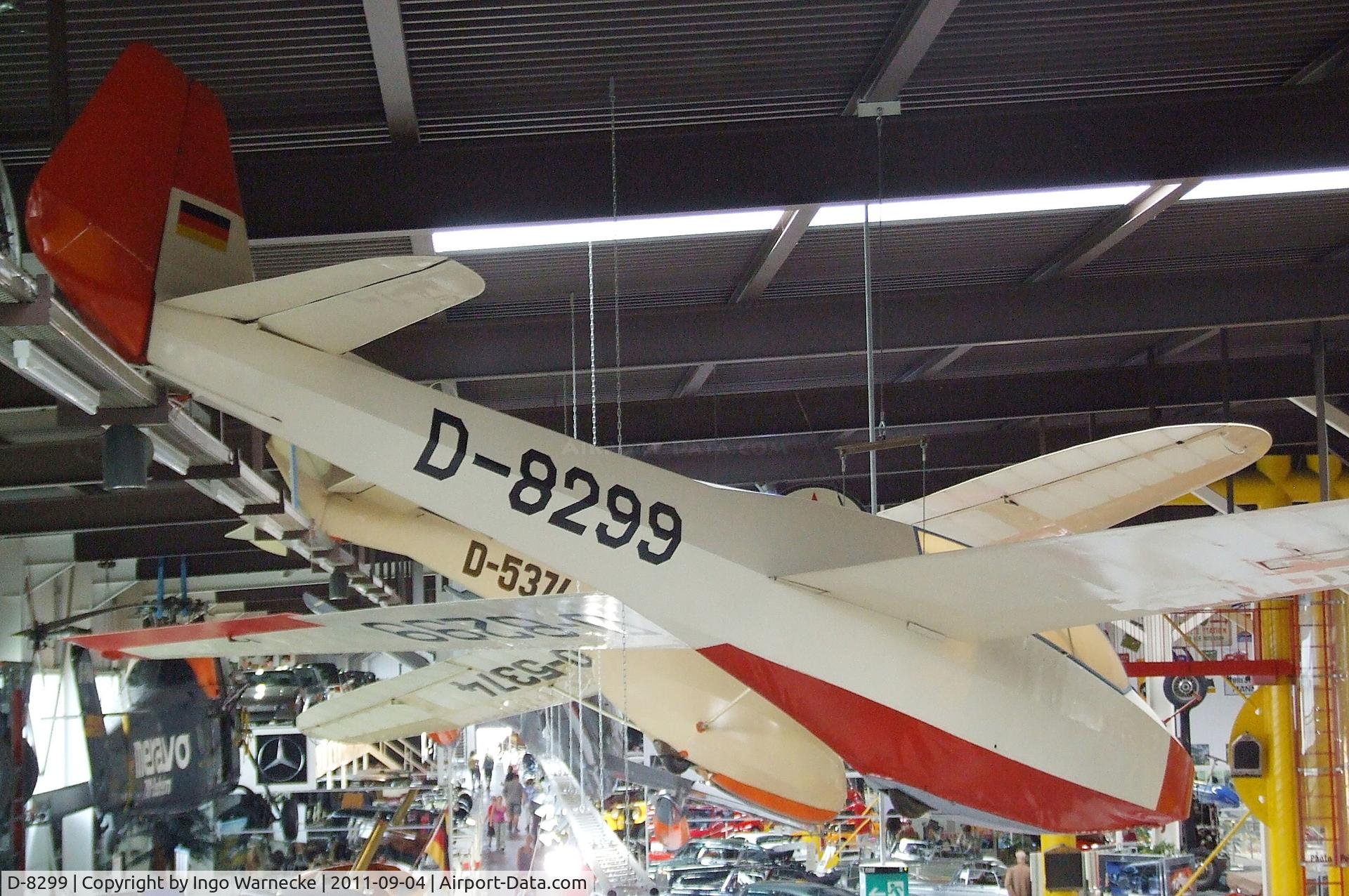 D-8299, Scheibe Mu-13E Bergfalke II C/N Not found D-8299, Scheibe Bergfalke II/55 at the Auto & Technik Museum, Sinsheim