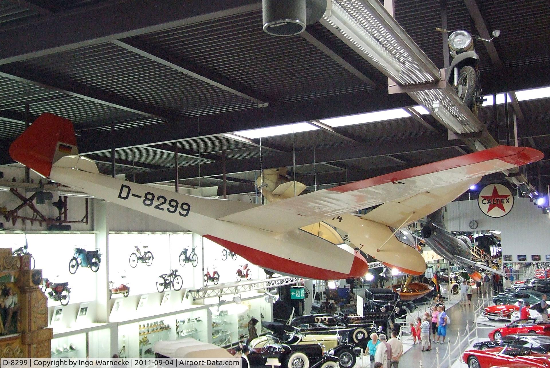 D-8299, Scheibe Mu-13E Bergfalke II C/N Not found D-8299, Scheibe Bergfalke II/55 at the Auto & Technik Museum, Sinsheim