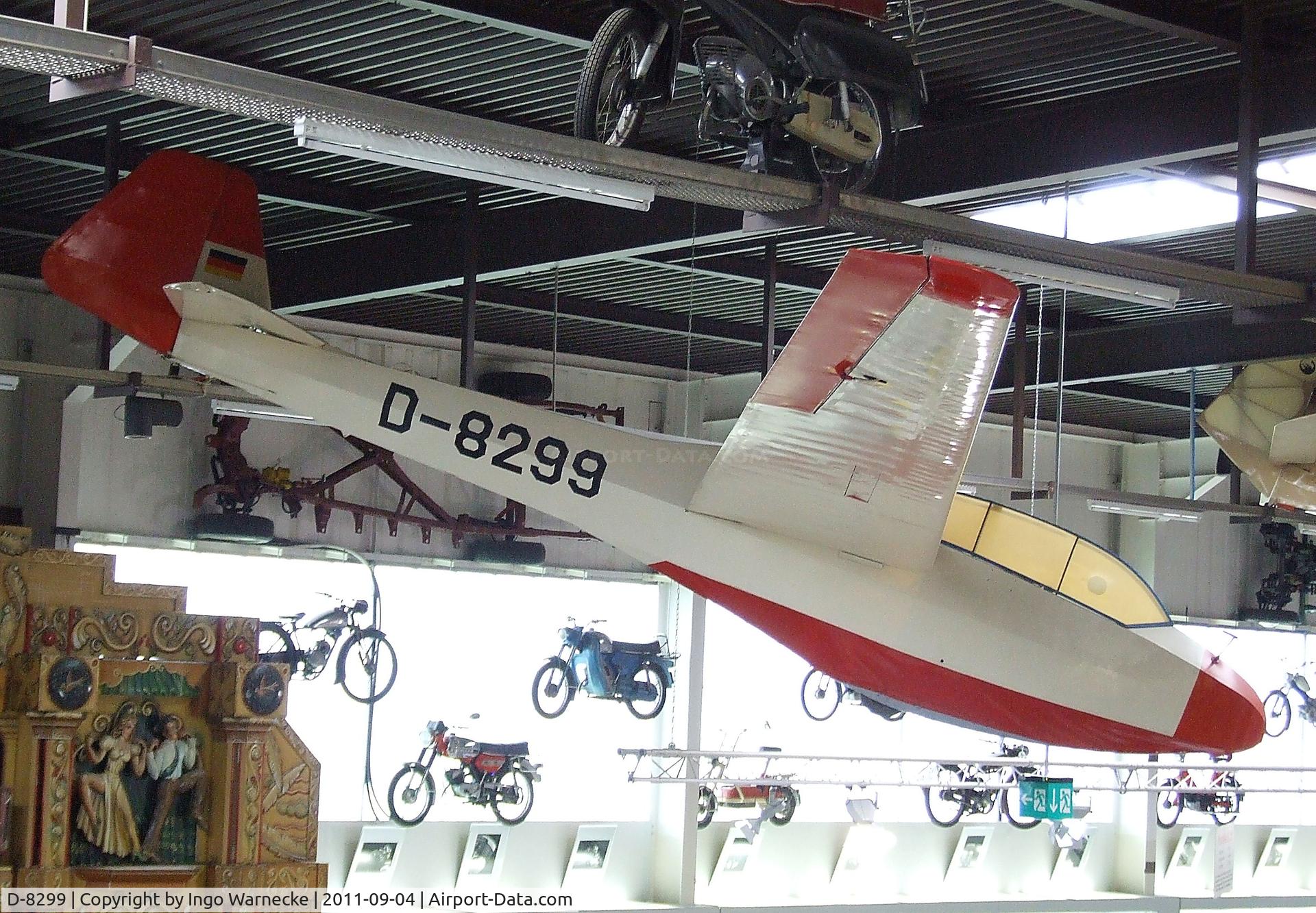 D-8299, Scheibe Mu-13E Bergfalke II C/N Not found D-8299, Scheibe Bergfalke II/55 at the Auto & Technik Museum, Sinsheim