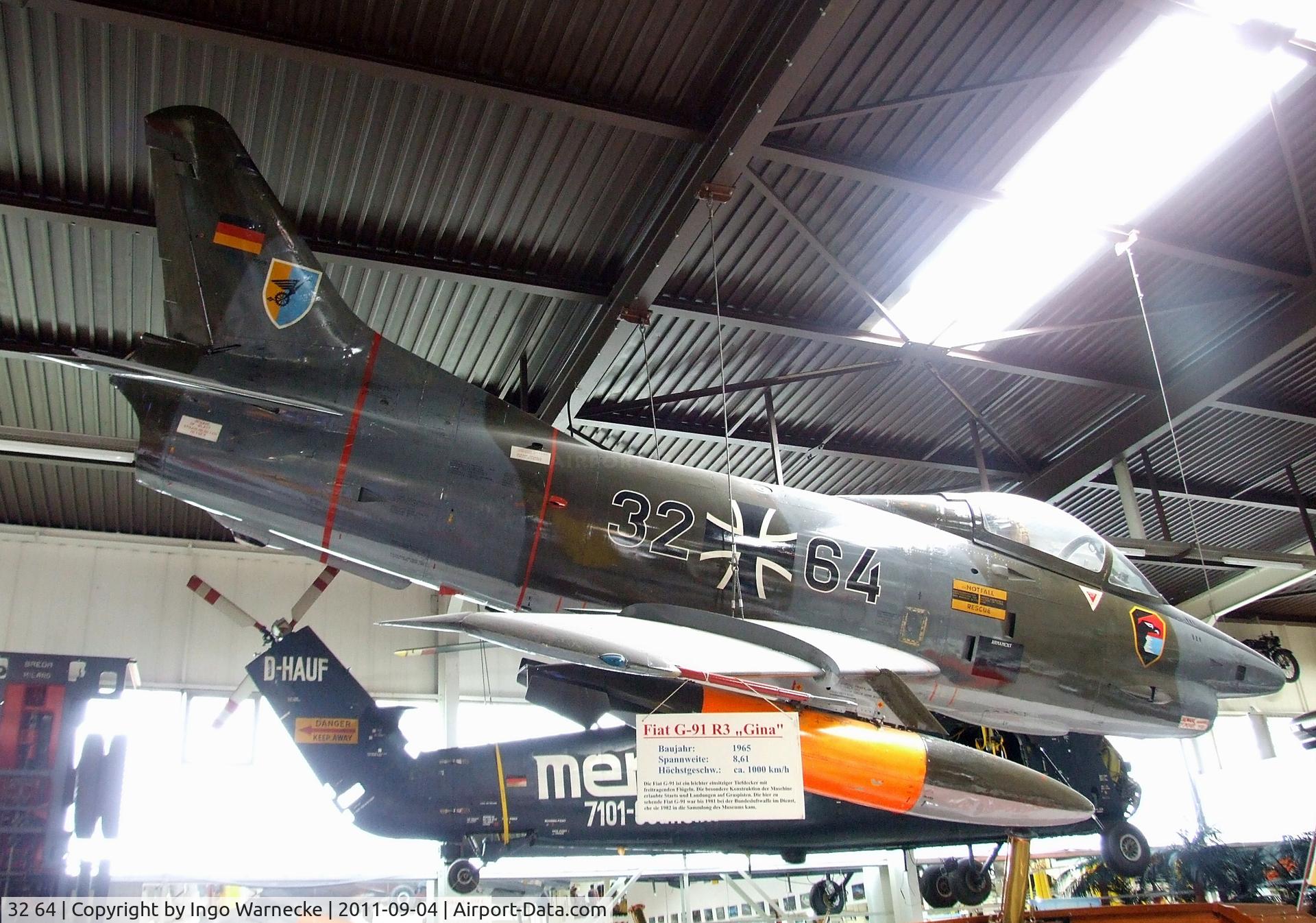 32 64, Fiat G-91R/3 C/N D534, FIAT G.91R/3 at the Auto & Technik Museum, Sinsheim