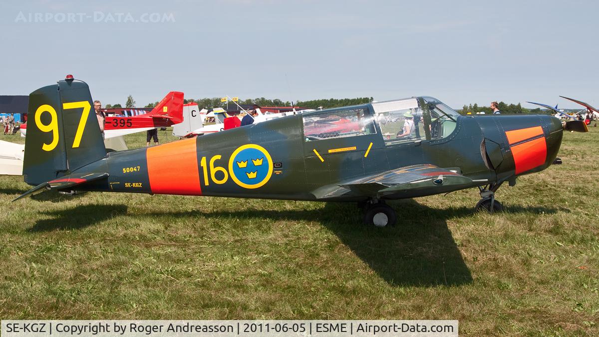 SE-KGZ, 1953 Saab 91B Safir C/N 91-259, Kamratföreningen Safiren Borås, at EAA Fly-In Eslöv