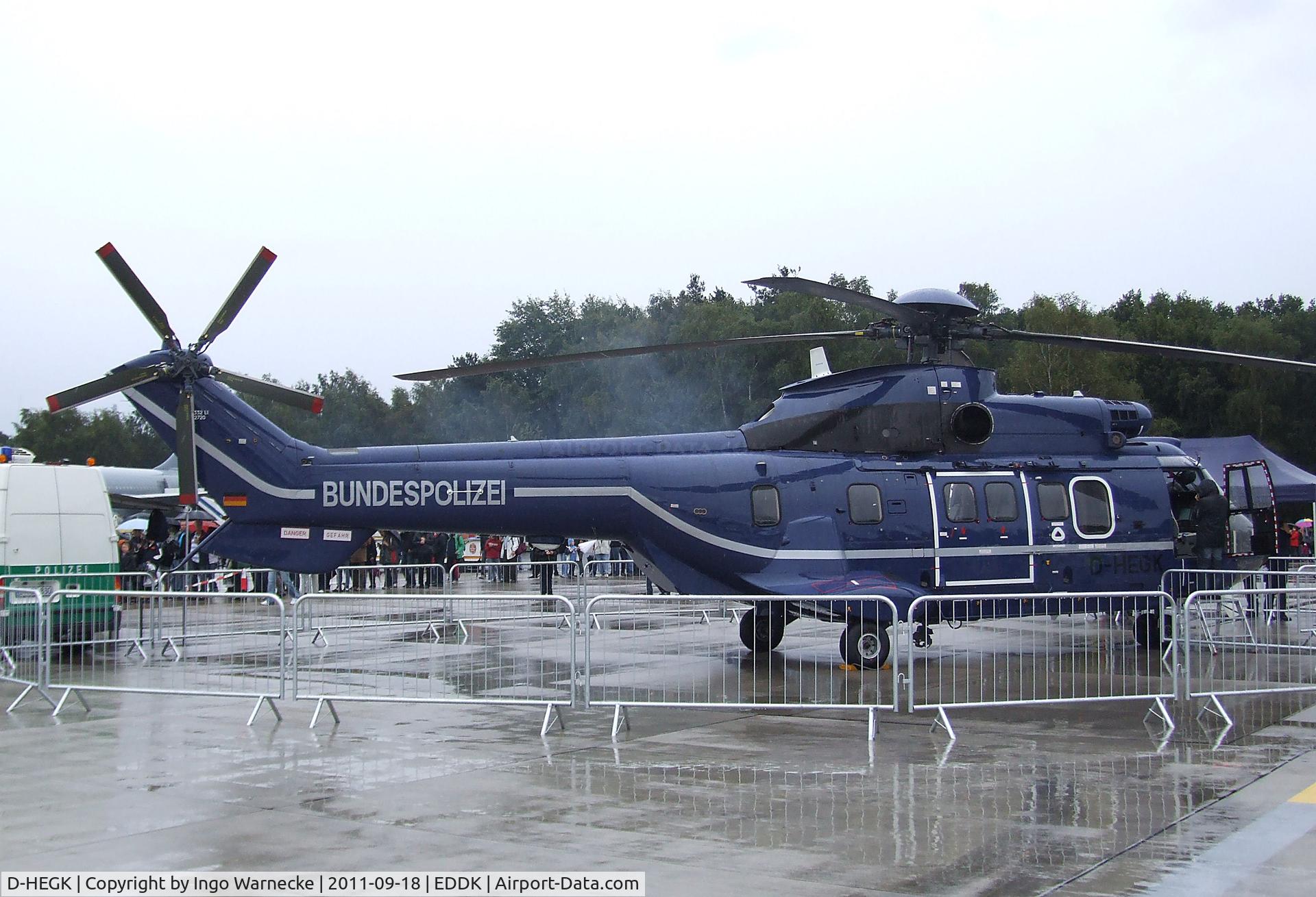 D-HEGK, 2009 Aerospatiale AS-332L-1 Super Puma C/N 2720, Aerospatiale AS.332L1 Super Puma of the Bundespolizei at the DLR 2011 air and space day on the side of Cologne airport