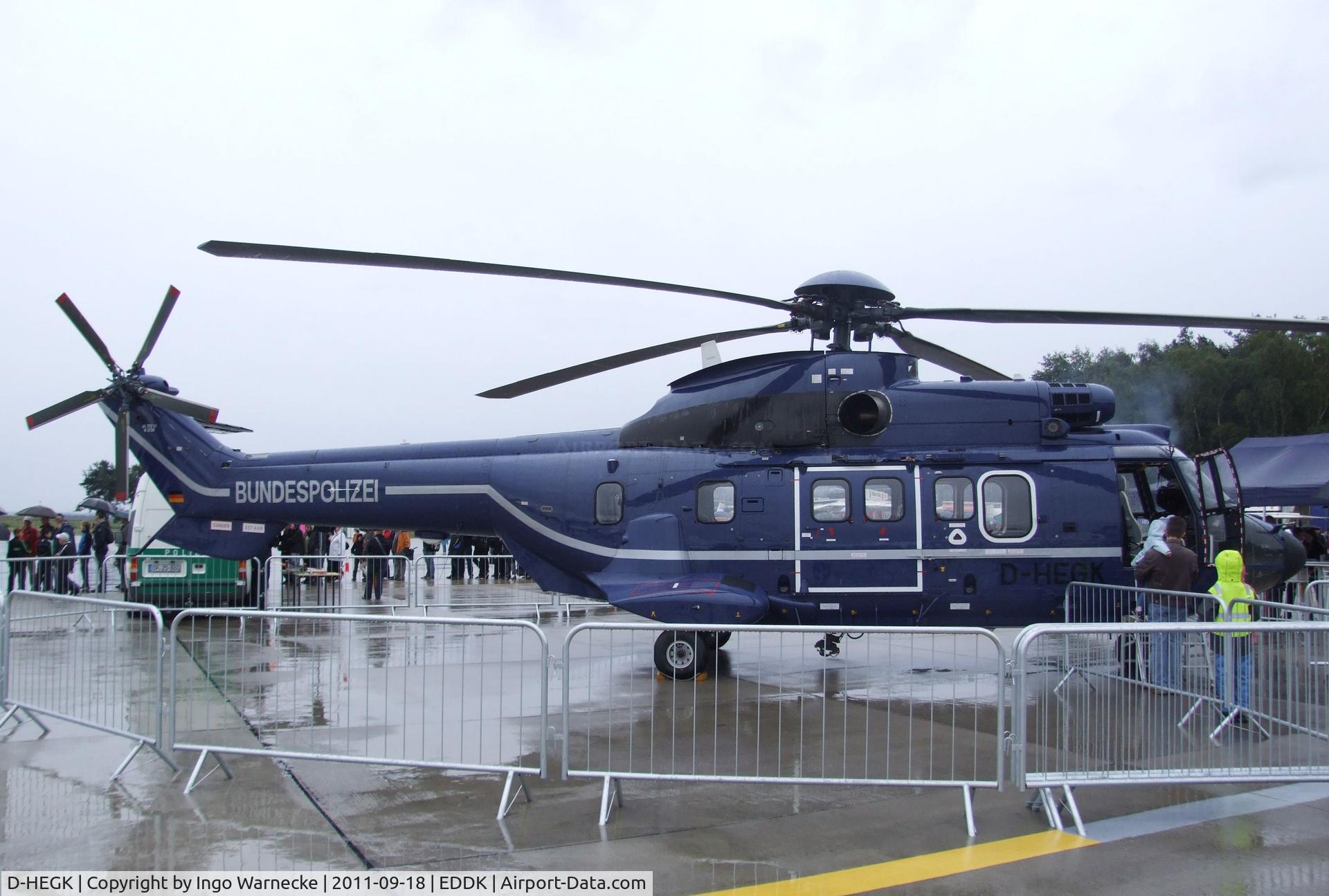 D-HEGK, 2009 Aerospatiale AS-332L-1 Super Puma C/N 2720, Aerospatiale AS.332L1 Super Puma of the Bundespolizei at the DLR 2011 air and space day on the side of Cologne airport