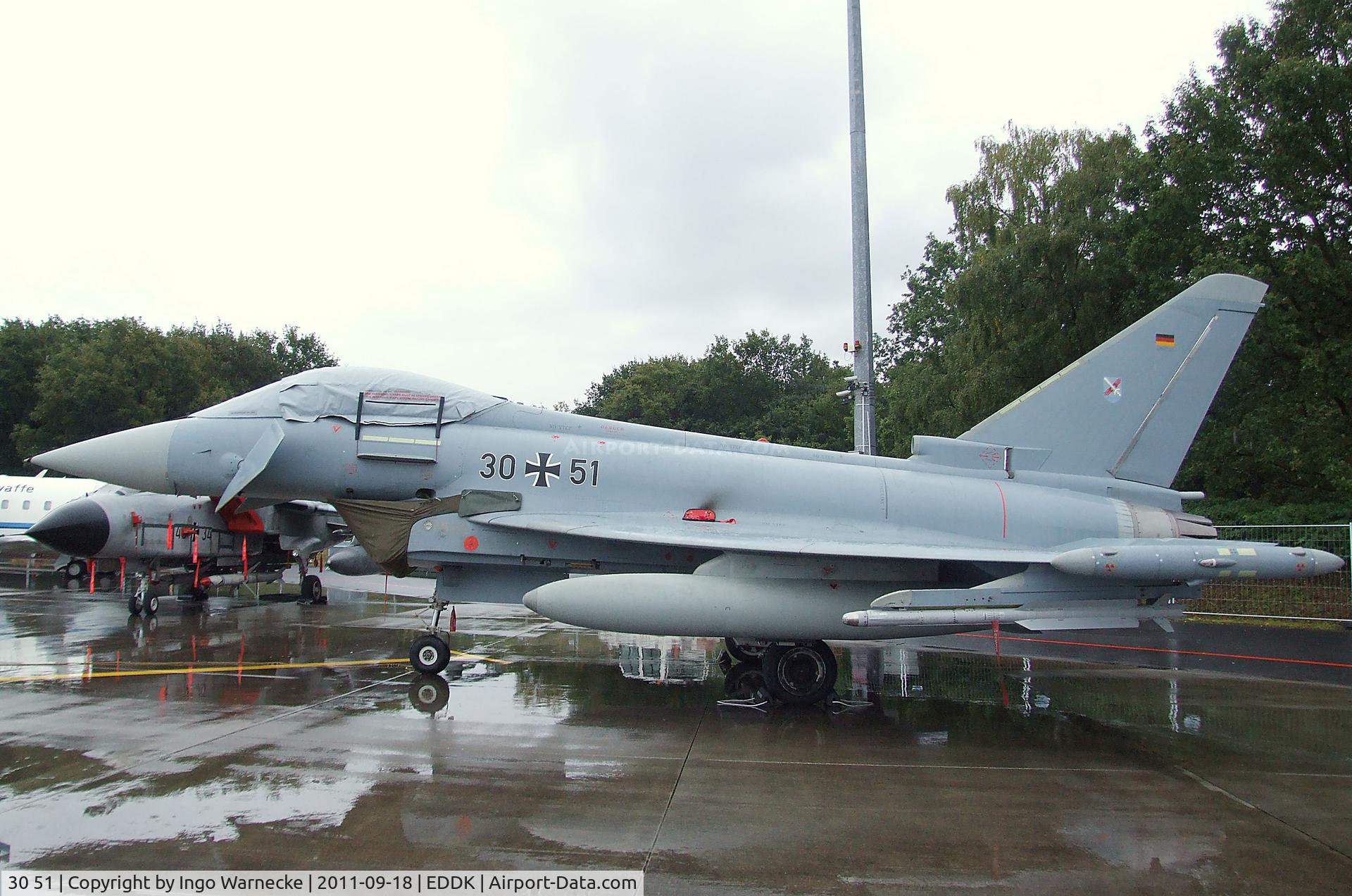 30 51, Eurofighter EF-2000 Typhoon S C/N GS036, Eurofighter EF2000 of the Luftwaffe at the DLR 2011 air and space day on the side of Cologne airport