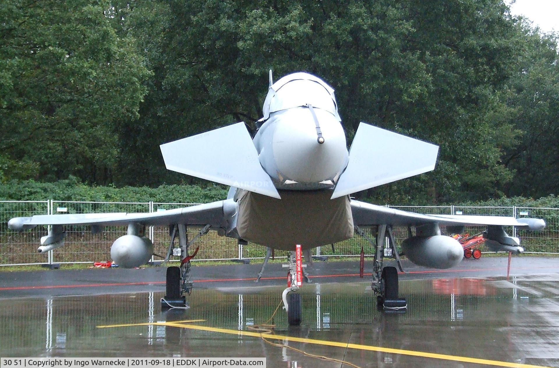 30 51, Eurofighter EF-2000 Typhoon S C/N GS036, Eurofighter EF2000 of the Luftwaffe at the DLR 2011 air and space day on the side of Cologne airport