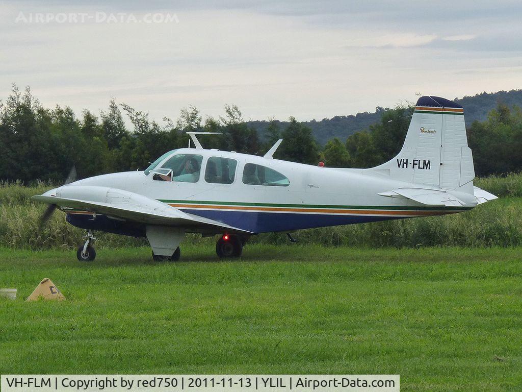 VH-FLM, 1966 Beech D95A Travel Air C/N TD-672, Beechcraft TravelAir VH-FLM at Lilydale