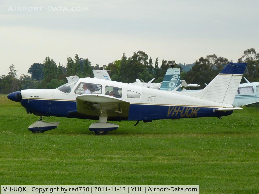 VH-UQK, 1974 Piper PA-28-180 C/N 28-7405271, Piper Archer VH-UQK at Lilydale