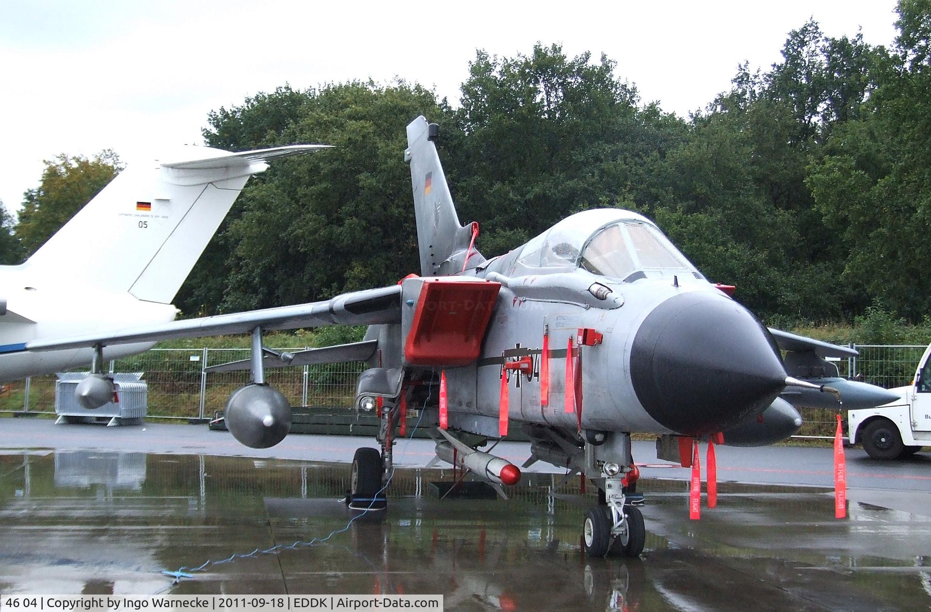 46 04, Panavia Tornado IDS(T) C/N 752/GT062/4304, Panavia Tornado ECR of the Luftwaffe at the DLR 2011 air and space day on the side of Cologne airport
