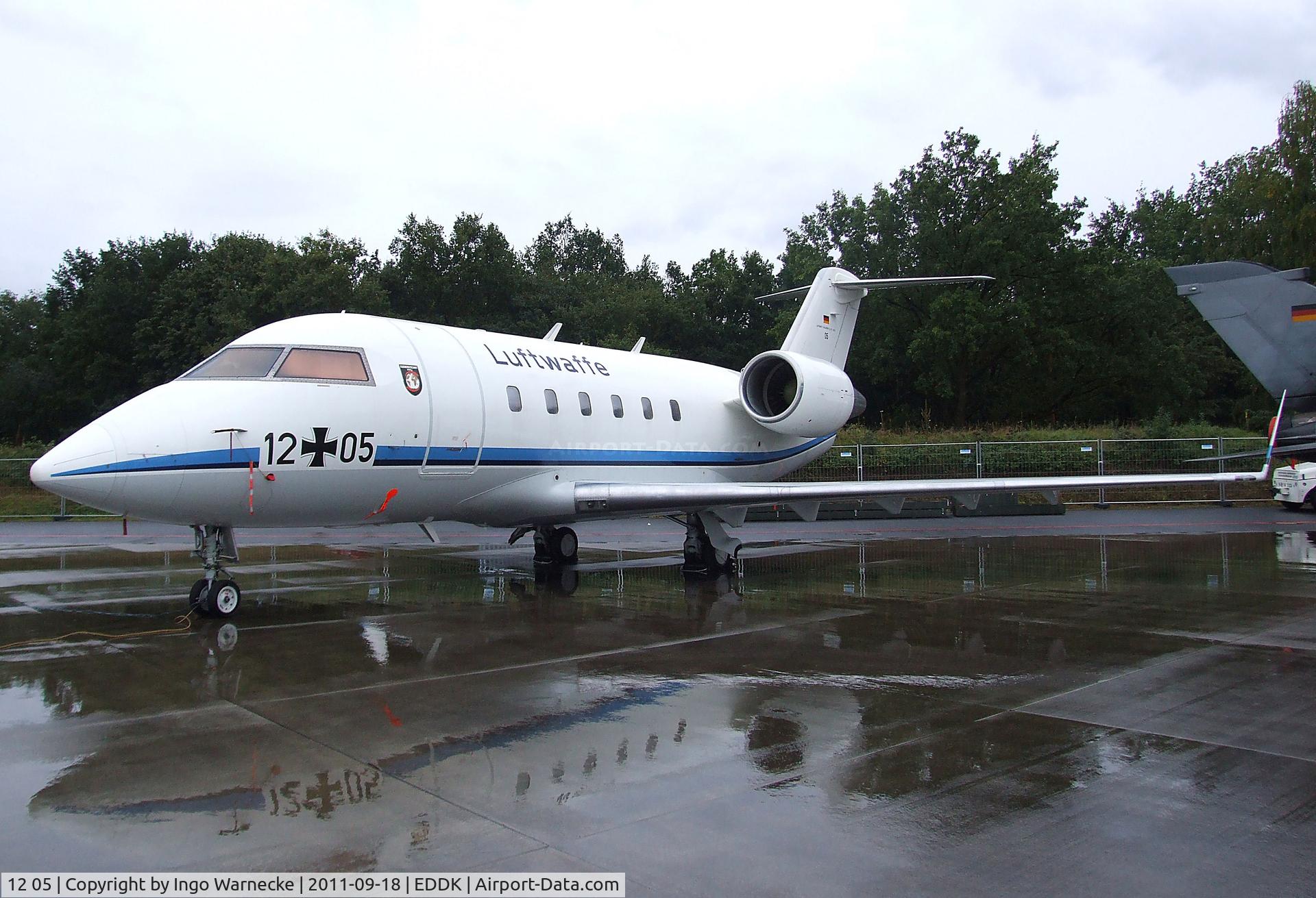 12 05, 1986 Canadair Challenger 601 (CL-600-2A12) C/N 3053, Canadair CL-600 Challenger 601 of the Luftwaffe at the DLR 2011 air and space day on the side of Cologne airport