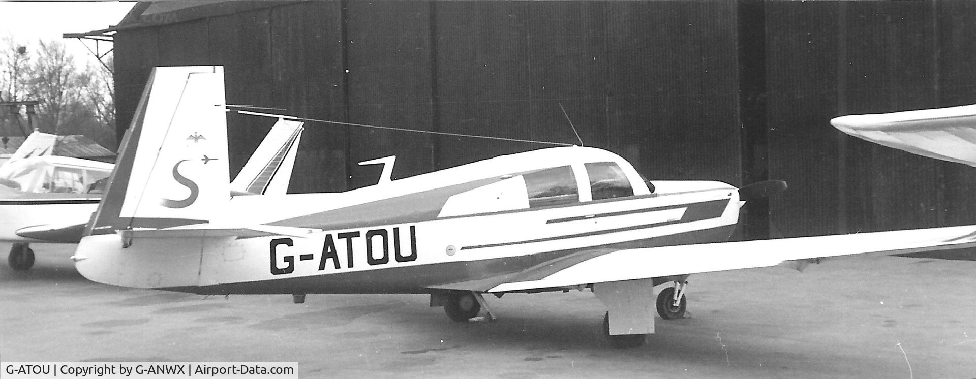 G-ATOU, 1966 Mooney M20E Super 21 C/N 961, Seen at Elstree in 1960's