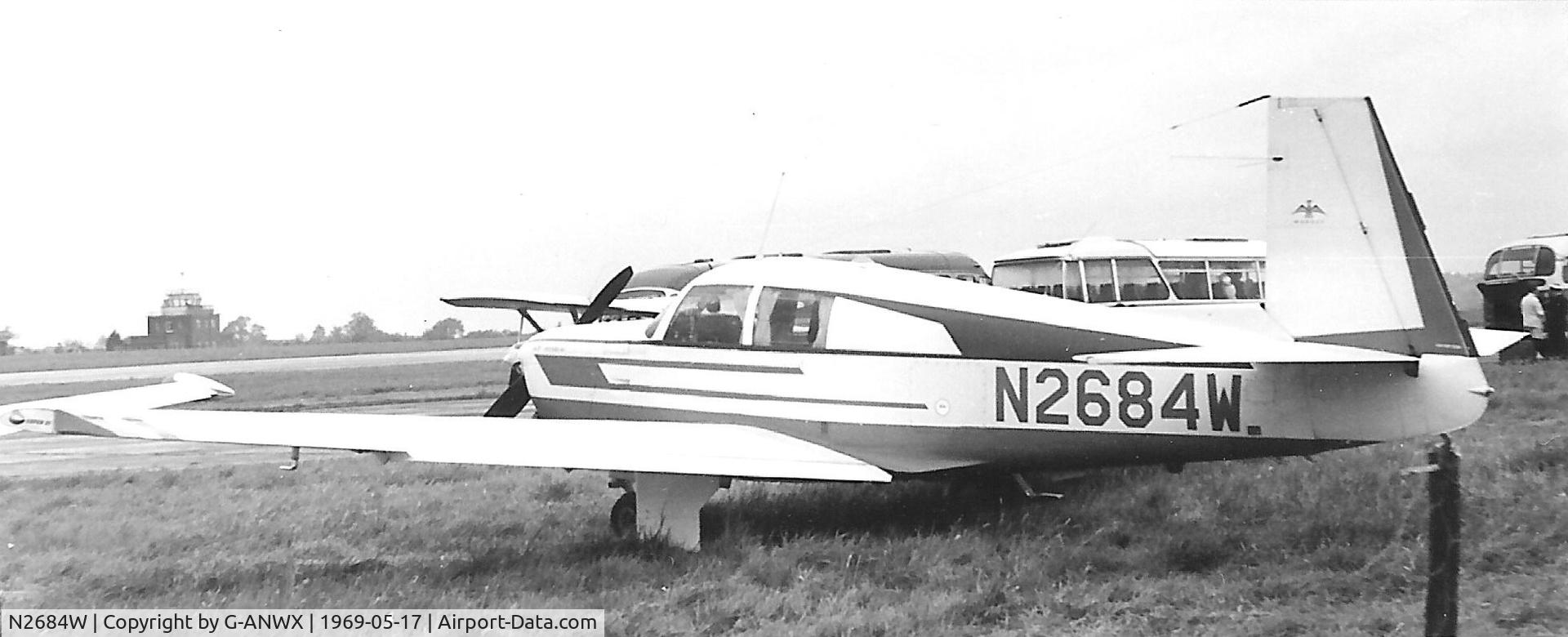 N2684W, 1966 Mooney M20E C/N 1003, Seen at Biggin Hill