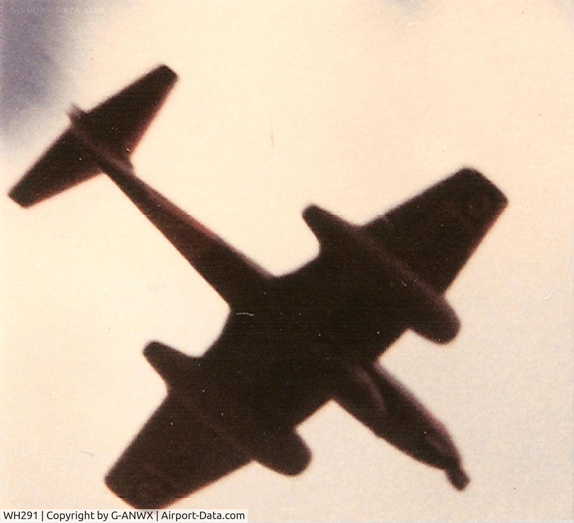 WH291, Gloster Meteor F.8 C/N Not found WH291, Rather blurred shot taken at Wattisham in 1968