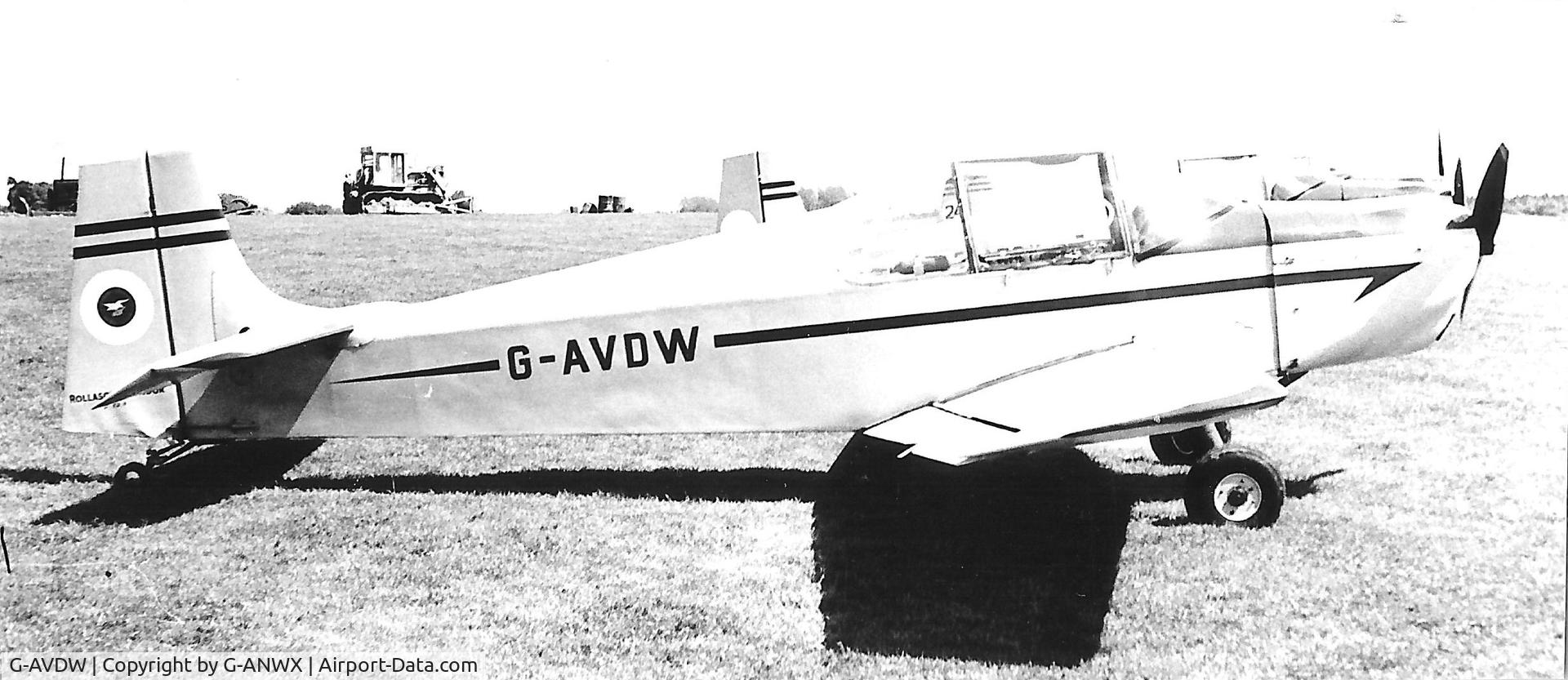 G-AVDW, 1967 Rollason Druine D-62B Condor C/N RAE/619, Booker C.1970
