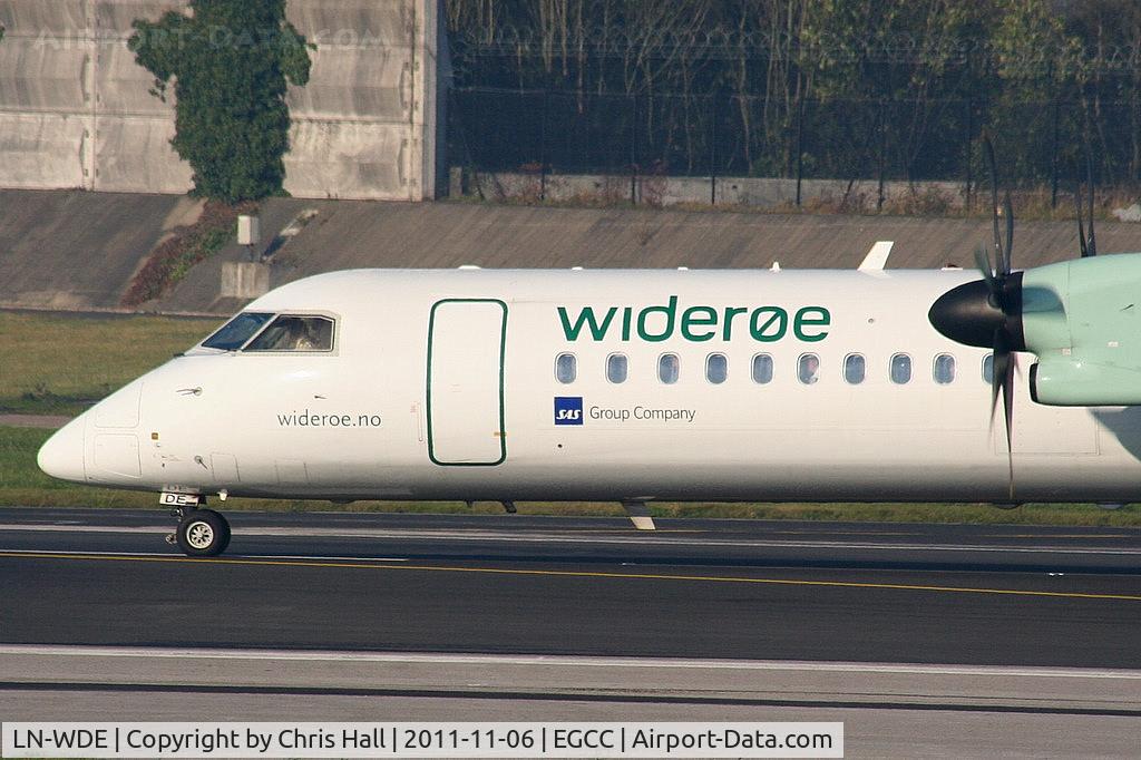 LN-WDE, 2007 De Havilland Canada DHC-8-402Q Dash 8 C/N 4183, Widerøe Dash-8 making its first visit to Manchester