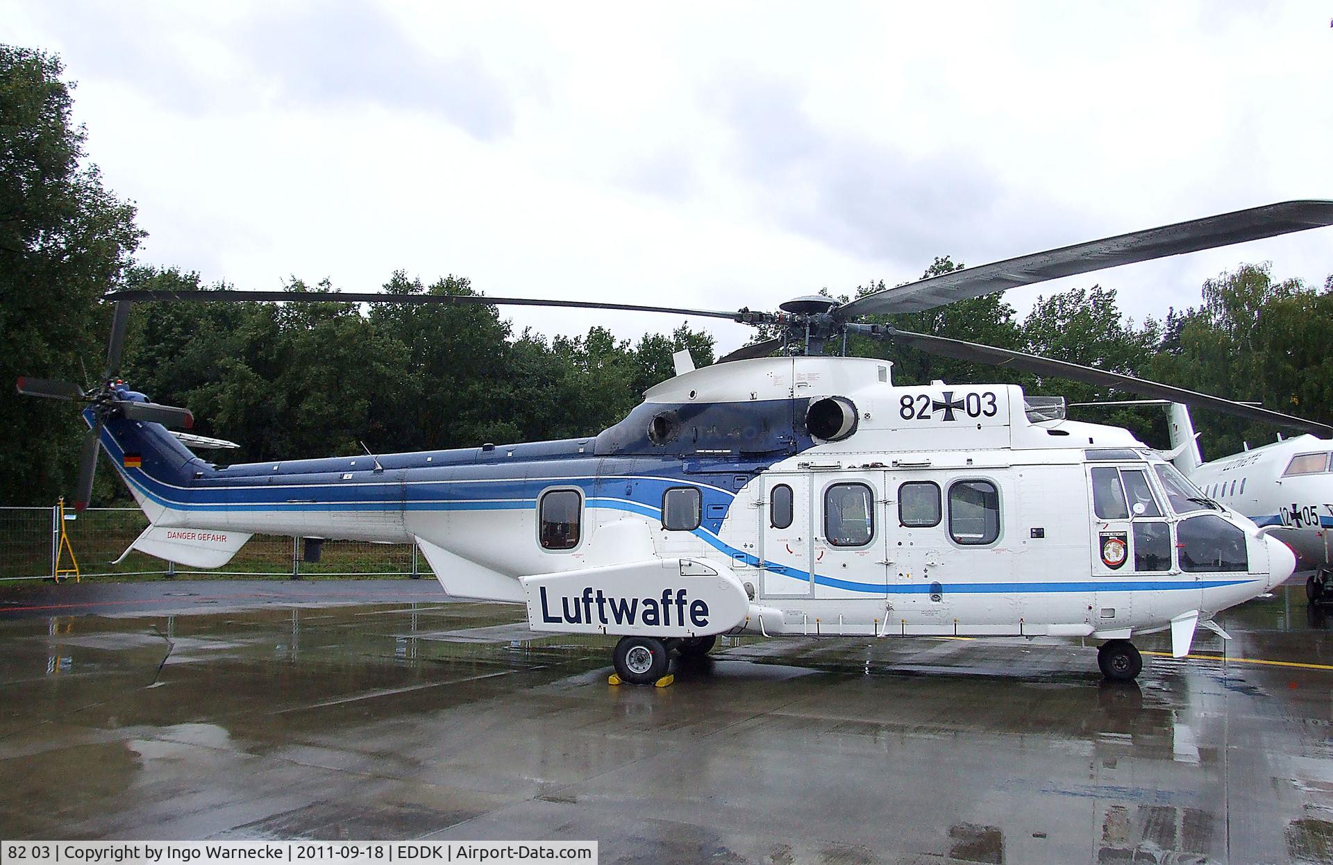 82 03, Eurocopter AS-532U2 Cougar C/N 2460, Eurocopter AS.532U2 Cougar of the Luftwaffe at the DLR 2011 air and space day on the side of Cologne airport