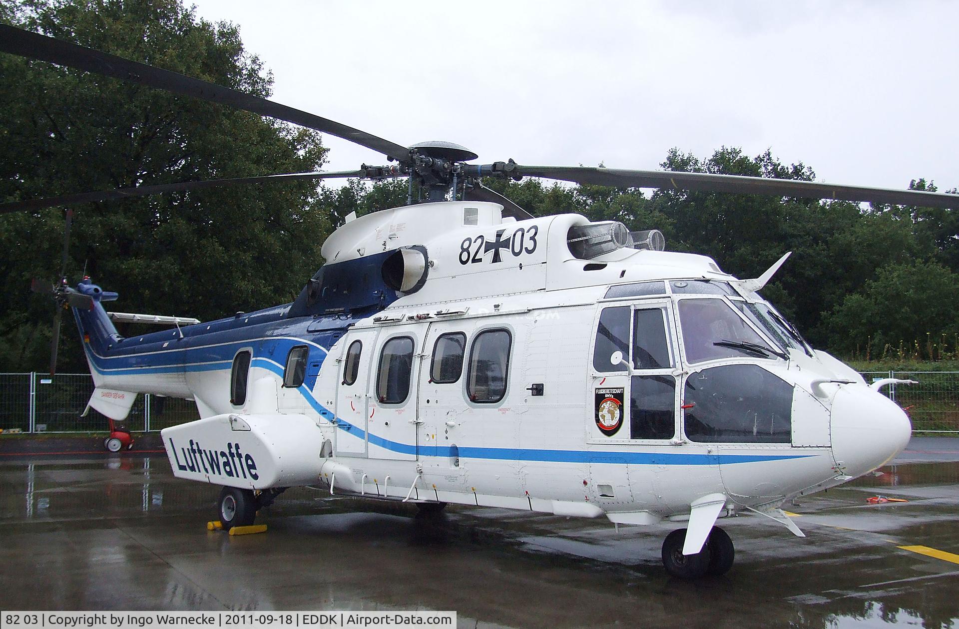 82 03, Eurocopter AS-532U2 Cougar C/N 2460, Eurocopter AS.532U2 Cougar of the Luftwaffe at the DLR 2011 air and space day on the side of Cologne airport